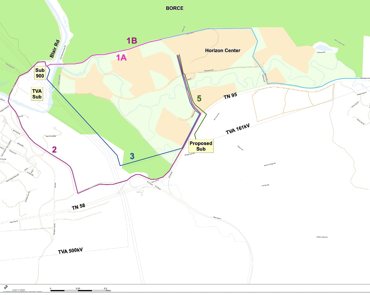 New Horizon Center power line