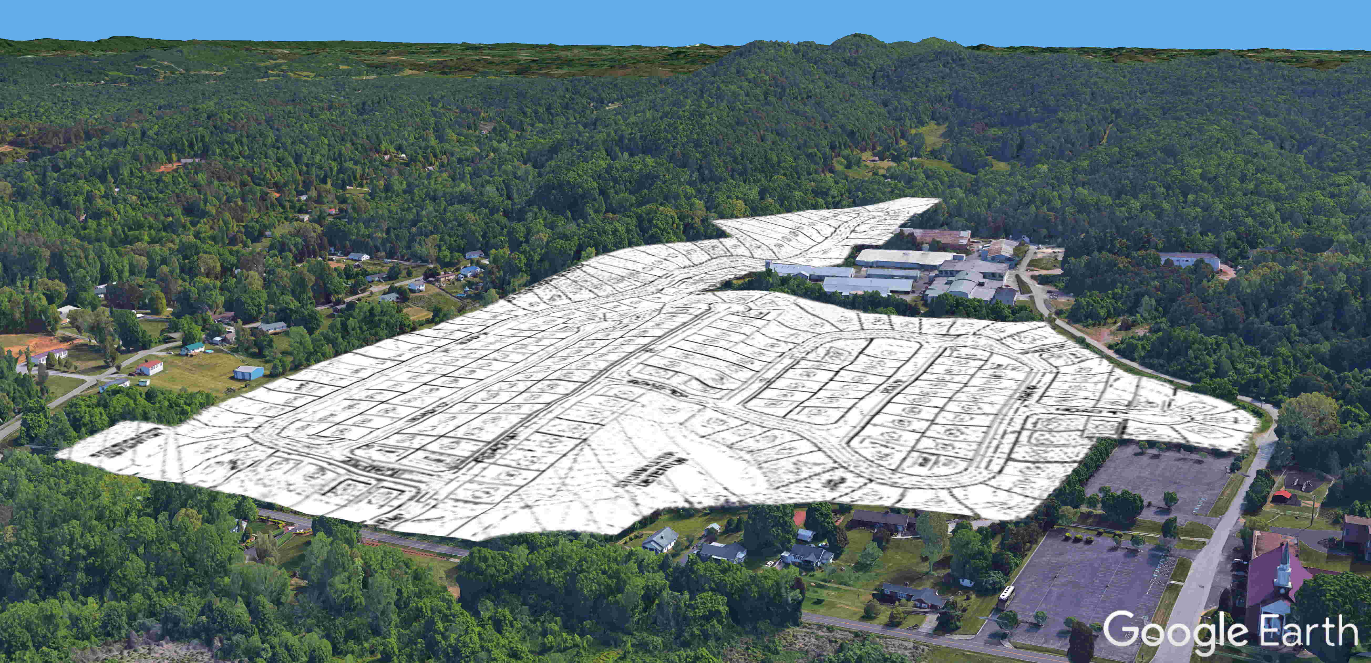 Subdivision layout concept submitted by Thunder Mountain Properties, LLC.