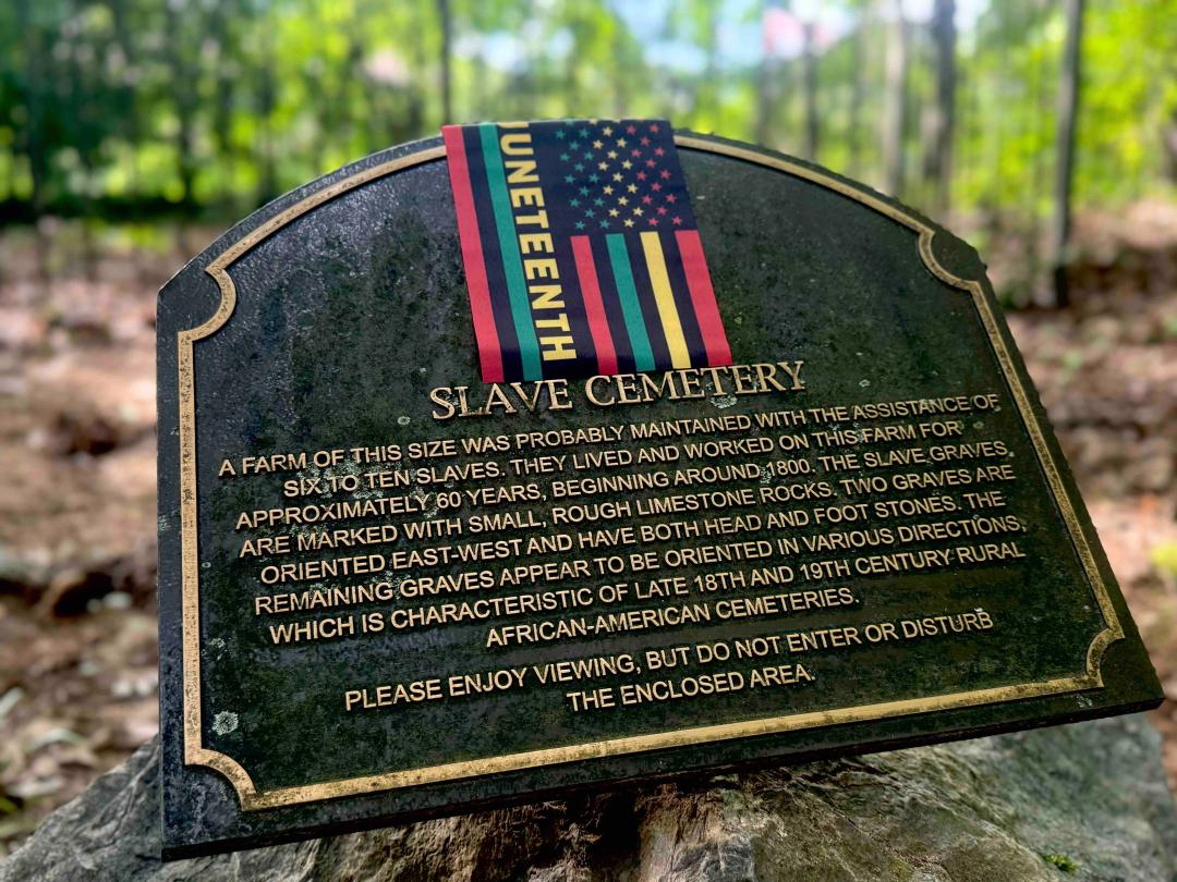 Juneteenth Knoxville — Slave Cemetery marker